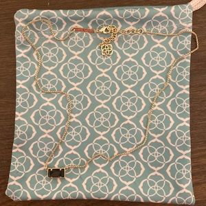 Kendra Scott black and gold necklace. Only worn once. (comes with dust bag)